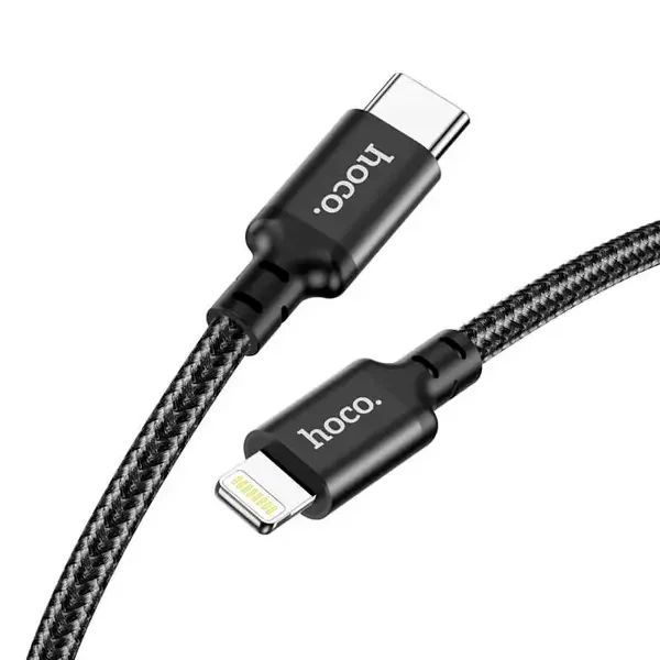 Кабель PD Type-C to Lightning Hoco X14 Double speed 20W 3M Чорний - Фото 1 Кабель PD Type-C to Lightning Hoco X14 Double speed 20W 3M Чорний - изображение 1