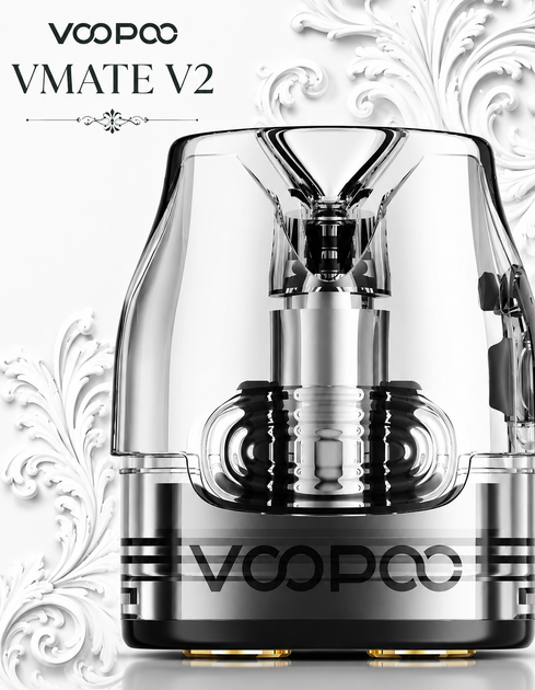 Картридж Voopoo Vmate V2 Сетка 1.2 Ом Вупу Вмэйт В 2 боковая заправка 3 мл пластик - Фото 1 Картридж Voopoo Vmate V2 Сетка 1.2 Ом Вупу Вмэйт В 2 боковая заправка 3 мл пластик - изображение 1