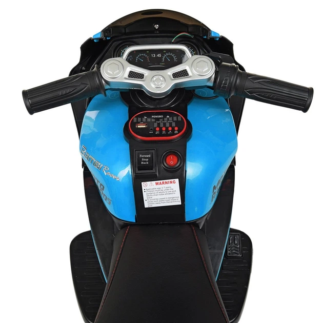 Дитячий електромотоцикл 3 колісний 50W Bambi Yamaha M 4135EL-4 (Синій) - зображення 3