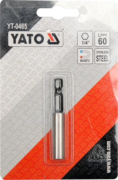 Магнітний тримач для викруткових насадок YATO 1/4" 60 мм (YT-0465) - зображення 3