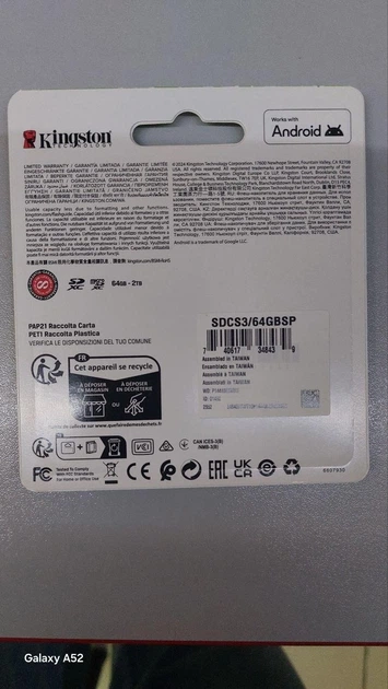 Картка пам'яті microSDXC — Kingston 64 GB Canvas Select Plus Gen3 A1 (SDCS3/64GBSP) - зображення 5