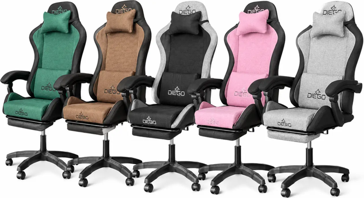 Игровое кресло DIEGO Fabric X Gray Геймерское тканевое кресло для геймеров с регулировкой - изображение 9