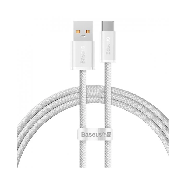 Кабель Baseus Dynamic Series USB to Type-C 100W White 1m 75889 - Фото 1 Кабель Baseus Dynamic Series USB to Type-C 100W White 1m 75889 - зображення 1