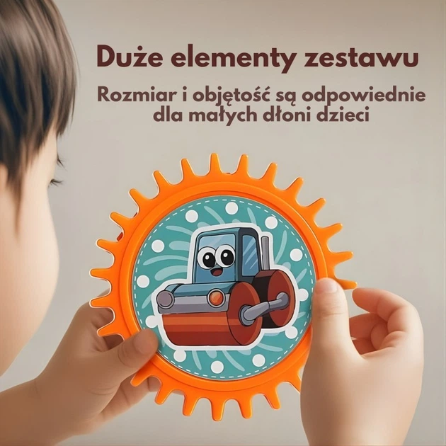 Klocki konstrukcyjne Woopie Zębatki ruchome Silnik elektryczny 18 elementów (5906280658472) - obraz 10