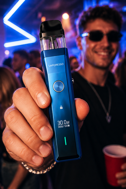 Под-система электронная сигарета Vaporesso XROS PRO подик на 1200 мАч Blue Pod система до 30 Вт 0.6 Ом синяя со сменным картриджем - изображение 4