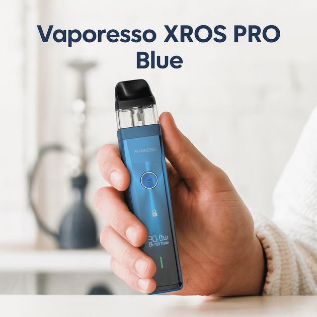 Под-система электронная сигарета Vaporesso XROS PRO подик на 1200 мАч Blue Pod система до 30 Вт 0.6 Ом синяя со сменным картриджем - изображение 12