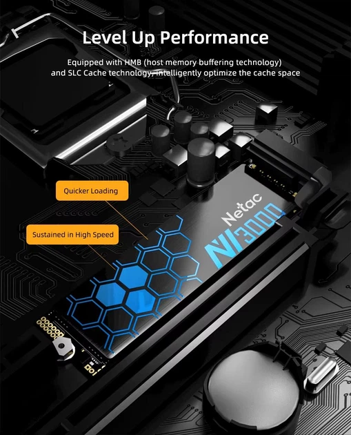 SSD накопичувач Netac NV3000 1TB M.2 NVMe PCIe Gen3x4 швидкість читання до 3100 МБ/с - Фото 7 SSD накопичувач Netac NV3000 1TB M.2 NVMe PCIe Gen3x4 швидкість читання до 3100 МБ/с - изображение 7