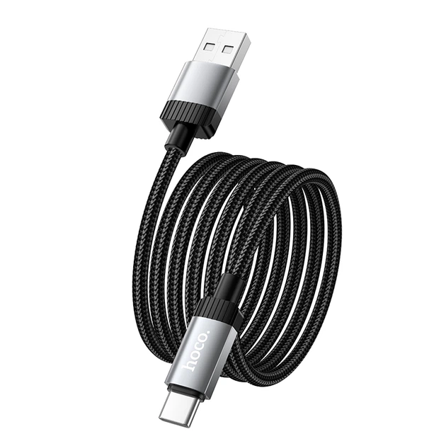 Кабель Hoco X117 USB – Type-C 3 А 1 м чорний - Фото 5 Кабель Hoco X117 USB – Type-C 3 А 1 м чорний - зображення 5