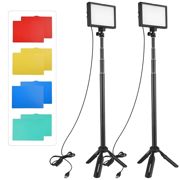 Комплект освещения Andoer VLK-04 2 LED панели 120 светодиодов USB черный - Фото 2 Комплект освещения Andoer VLK-04 2 LED панели 120 светодиодов USB черный - изображение 2