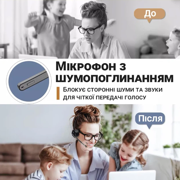 Bluetooth гарнитура Digital Lion TH10 с микрофоном, шумоподавлением, черная - изображение 7