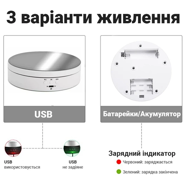 Поворотный столик Andoer TT-13 3 скорости белый зеркальный 13 см - Фото 8 Поворотный столик Andoer TT-13 3 скорости белый зеркальный 13 см - изображение 8