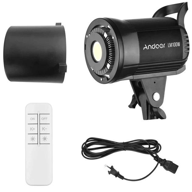 Постоянный LED свет Andoer LM100W 100 Вт черный с регулировкой яркости - изображение 10