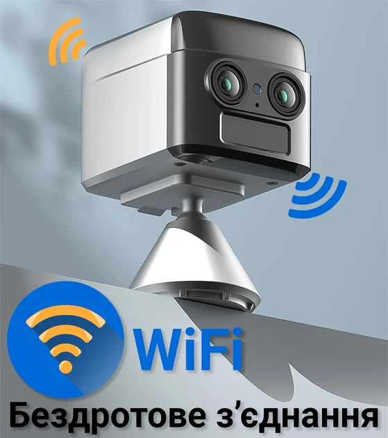 WiFi мини камера видеонаблюдения Camsoy S70W с двойной линзой 1920x1080 Пластик Черный - Фото 3 WiFi мини камера видеонаблюдения Camsoy S70W с двойной линзой 1920x1080 Пластик Черный - изображение 3