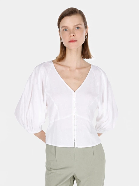 Блузка женская Colin's CL1074629WHT L White (8684112734842) - Фото 1 Блузка женская Colin's CL1074629WHT L White (8684112734842) - изображение 1