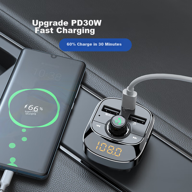 FM-трансмітер Philips 4002 автомобільний Bluetooth з MP3 та зарядкою - зображення 6