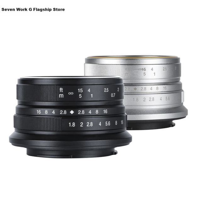 Объектив Qigongjiang 25 мм F1.8 с ручной фокусировкой для Sony E-mount, серебристый - изображение 5