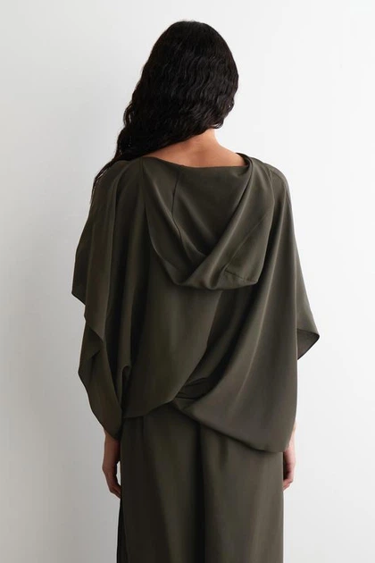 Блуза жіноча COS hooded silk top 1303547001 M - изображение 4