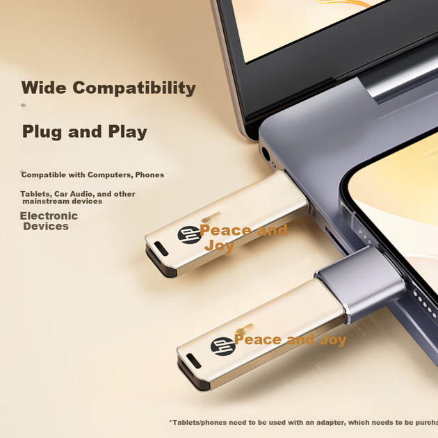 Флеш-накопичувач HP 64 ГБ USB 3.2, USB-накопичувач високої ємності Ping'an Xile, висока швидкість 220 МБ/с, для навчання, офісу, торгів, комп'ютера, використання в автомобілі, універсальний металевий флеш-накопичувач - зображення 7