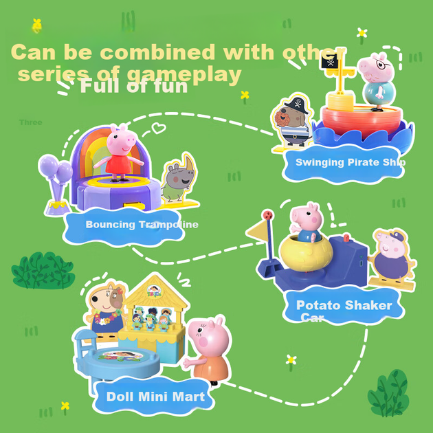 Официальные игрушечные куклы Сяочжупэйци для ролевых игр, семейный набор из четырех кукол, детские игрушки для детей от 3 до 6 лет, подарок на день рождения. - изображение 8