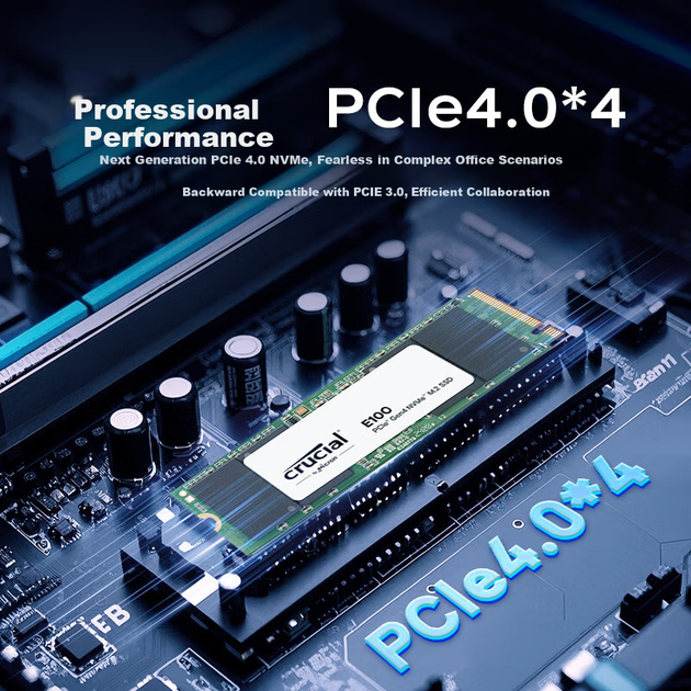 SSD диск Crucial E100 480GB M.2 2280 NVMe PCIe 4.0 x4 (CT480E100SSD8) - зображення 5