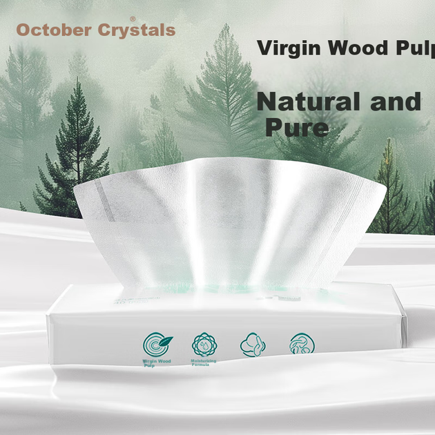 Дитячі кремові серветки для обличчя October Crystal, 100 листів * 12 упаковок, м'які зволожувальні серветки для дітей, підходить для дорослих - изображение 5