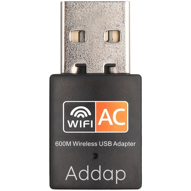 Двохдіапазонний WiFi адаптер USB Addap UWA-01 2,4 ГГц/5 ГГц 600 Мбіт/с - Фото 2 Двохдіапазонний WiFi адаптер USB Addap UWA-01 2,4 ГГц/5 ГГц 600 Мбіт/с - зображення 2