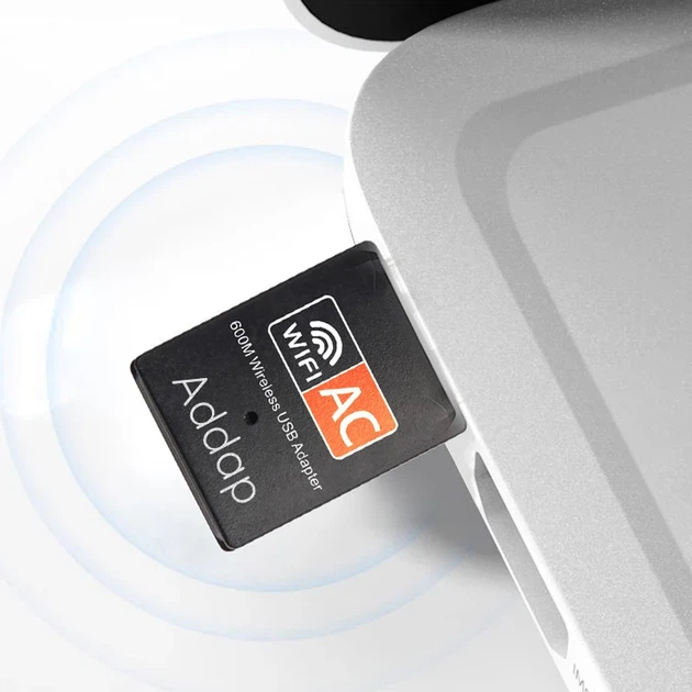 Двохдіапазонний WiFi адаптер USB Addap UWA-01 2,4 ГГц/5 ГГц 600 Мбіт/с - Фото 10 Двохдіапазонний WiFi адаптер USB Addap UWA-01 2,4 ГГц/5 ГГц 600 Мбіт/с - зображення 10