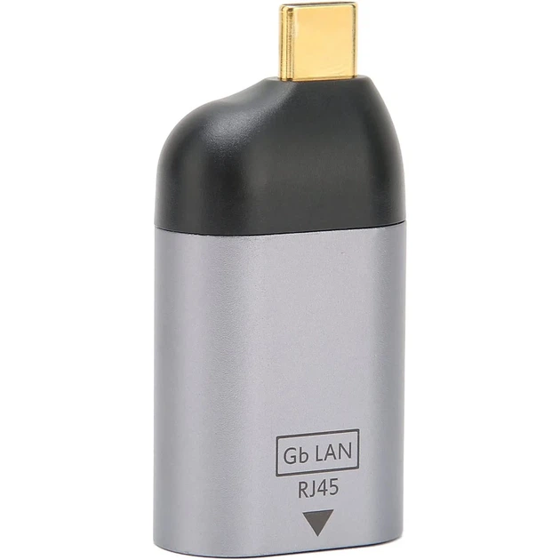 Зовнішня мережна карта Type-C to RJ45 Ethernet Addap UC2RJ45-01 1000 Мбіт/с алюмінієва - Фото 12 Зовнішня мережна карта Type-C to RJ45 Ethernet Addap UC2RJ45-01 1000 Мбіт/с алюмінієва - зображення 12