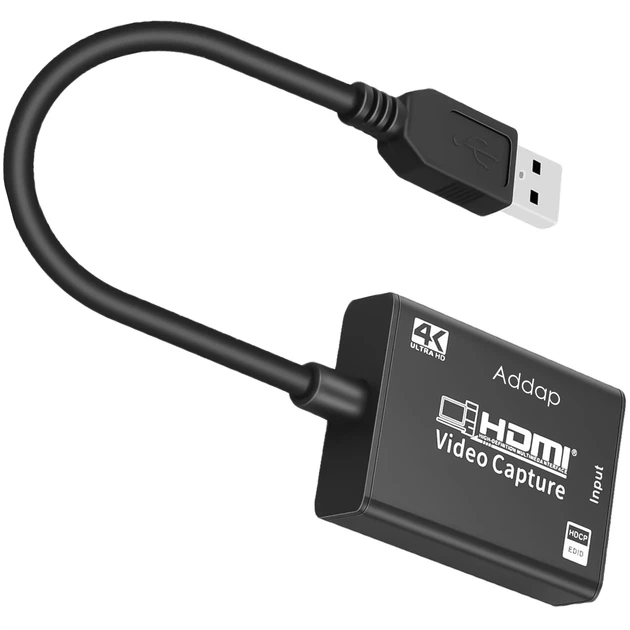 Внешняя карта видеозахвата HDMI-USB 3.0 Addap VCC-05 4К черная - Фото 11 Внешняя карта видеозахвата HDMI-USB 3.0 Addap VCC-05 4К черная - изображение 11