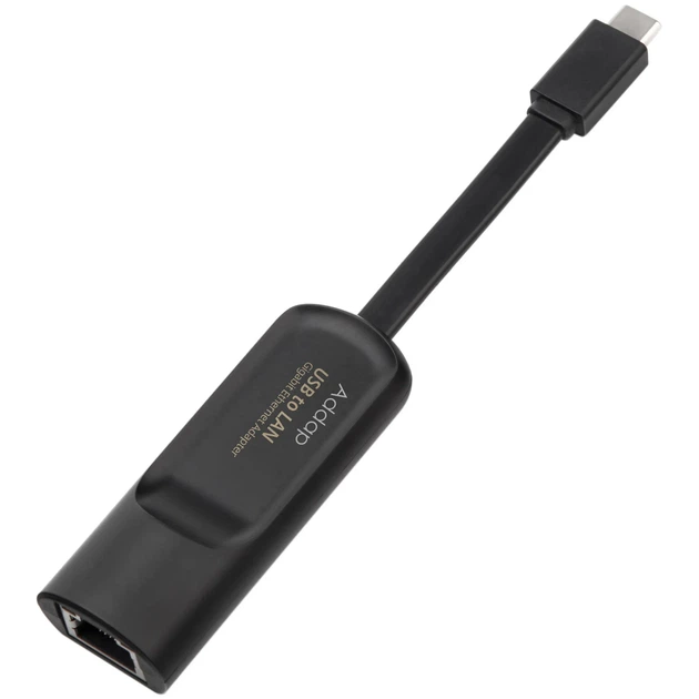 Внешній мережевий адаптер USB Type-C на LAN Addap UC2RJ45-02 1 Гбіт/с пластик чорний - Фото 10 Внешній мережевий адаптер USB Type-C на LAN Addap UC2RJ45-02 1 Гбіт/с пластик чорний - зображення 10