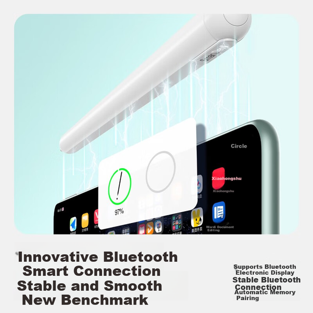 Стилус Shanmo, сумісний з планшетом Xiaomi [Магнітний Bluetooth | Миттєве використання] Ємнісний стилус для планшета Xiaomi 8/7s Pro/6 Pro/Ultra [Преміум-видання чохла для ручки] - зображення 3