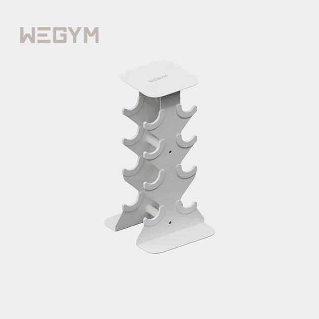 Стійка для гантелей Wegym Friends Style, невелика, багатофункціональна, портативна, набір гантелей, вертикальна, світлого кольору, розмір S - изображение 4