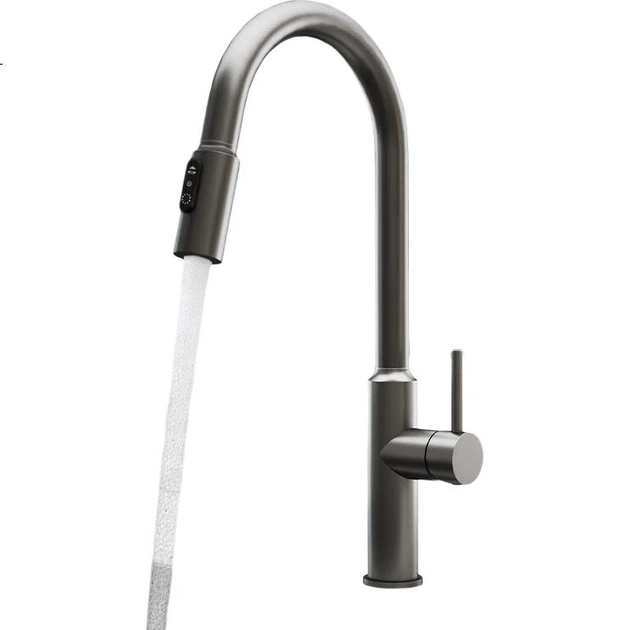 Смеситель для кухни MOEN 13350, цвет Gunmetal, с выдвижным поворотным изливом, многофункциональный, брызгозащищенный - изображение 2
