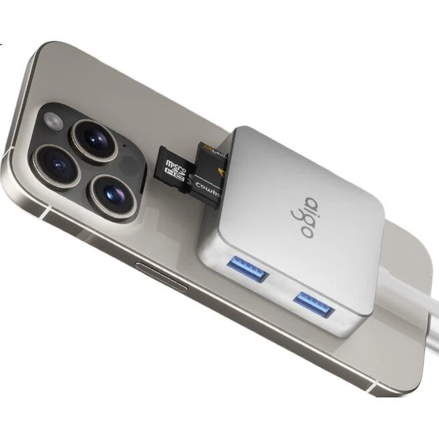 Aigo Type-C магнитная док-станция расширения, USB-концентратор, HDMI-адаптер 4K 60, портативный кардридер, передача данных через порт Type-C 3.0, док-станция расширения PD 100 Вт, JZ06-ST - изображение 3