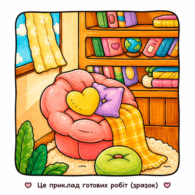 Розмальовка "Маленький затишок" cozy comfy затишні атмосферні мальованки антистрес для дорослих та дітей - зображення 3