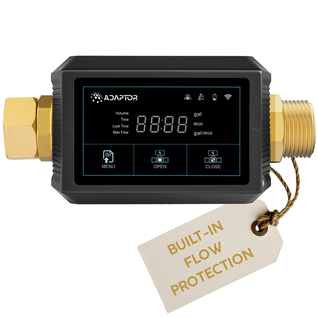 Розумний клапан перекриття води Adaptor ADP-ZL6 із захистом за протоком та вбудованим акумулятором (Wi-Fi + RF, 3/4") - Фото 2 Розумний клапан перекриття води Adaptor ADP-ZL6 із захистом за протоком та вбудованим акумулятором (Wi-Fi + RF, 3/4") - изображение 2