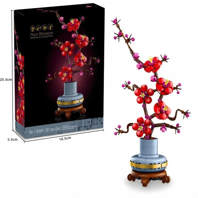 Конструктор «Квітуча Слива» (Plum Blossom) Botanical Collection — 327 деталей - изображение 3