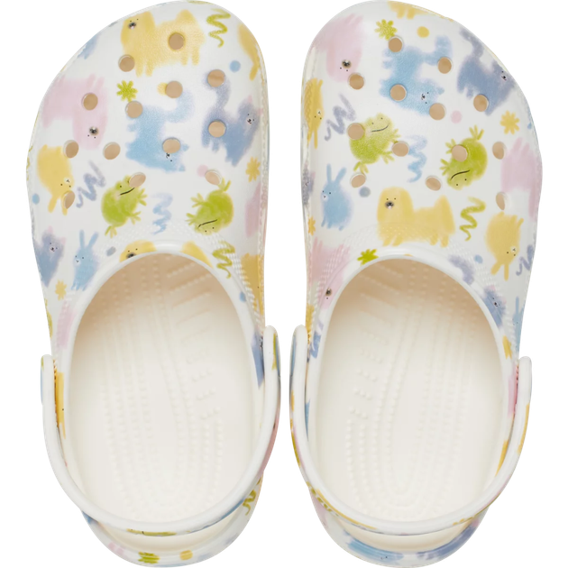 Дитячі крокси для дівчинки Crocs Classic Pastel Pets Clog Chalk (27/28, різнокольоровий) - изображение 4