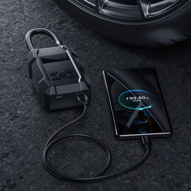 Электрический насос Wekome Pi801 с Power Bank 2000 mAh Black (WK-PI801) - изображение 7