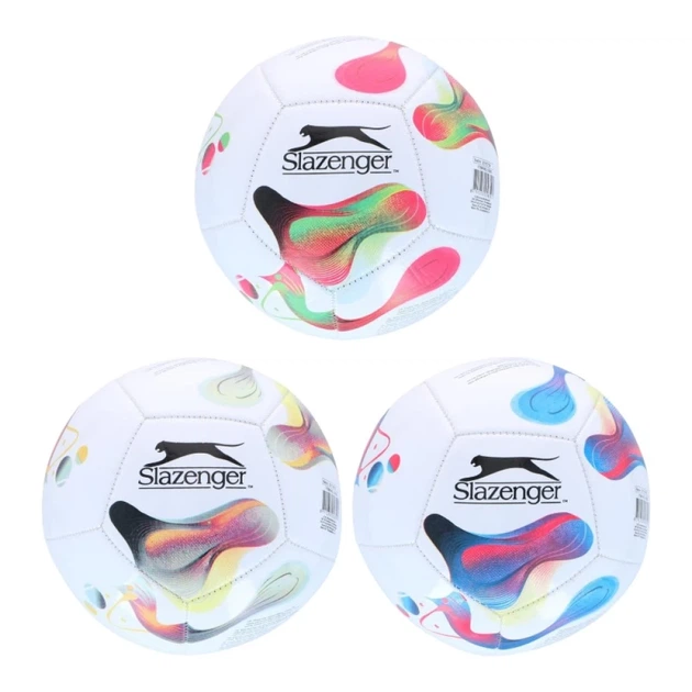 Мяч футбольный тренировочный миниатюрный Slazenger 12 панелей размер 2 White/Pink (5904501204958) - изображение 3
