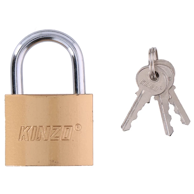 Замок латунный Kinzo 50 мм с 3 ключами (8711252793894) - изображение 3