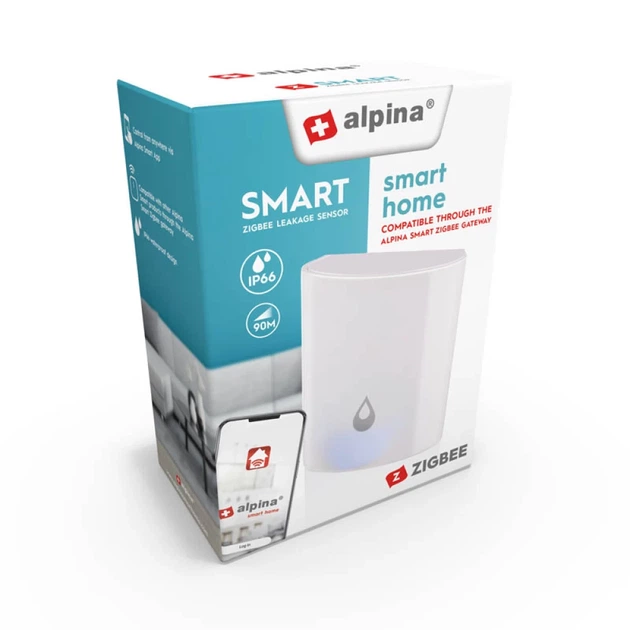 Датчик затопления умный Alpina Zigbee (8711252265513) - Фото 1 Датчик затопления умный Alpina Zigbee (8711252265513) - изображение 1