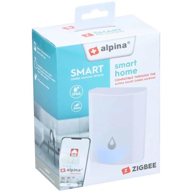 Датчик затопления умный Alpina Zigbee (8711252265513) - Фото 3 Датчик затопления умный Alpina Zigbee (8711252265513) - изображение 3