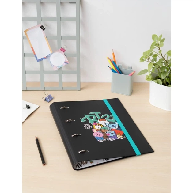 Скоросшиватель A4 BT21 Street Mood 4 кольца с резинкой (CAT0104) - изображение 6