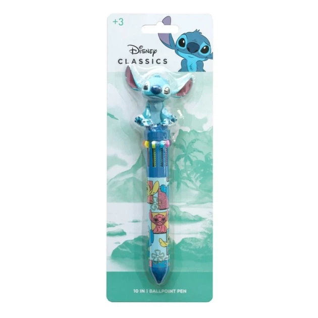 Ручка автоматическая Disney Stitch 10-цветная с фигуркой 3D (B3DGE007) - изображение 3