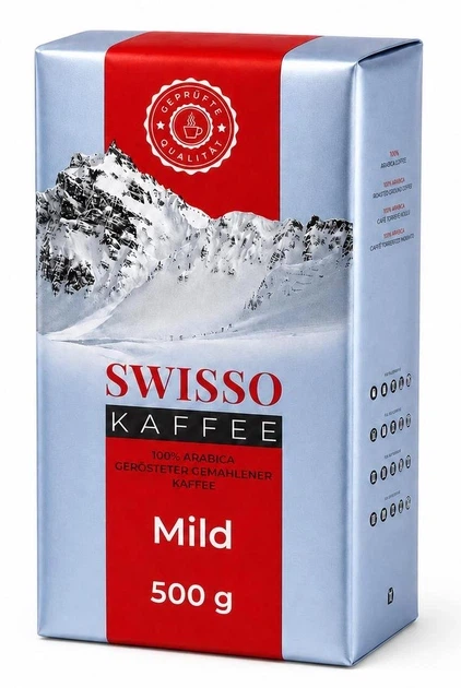 Кава мелена Swisso Mild 100% Арабіка 500 г - Фото 1 Кава мелена Swisso Mild 100% Арабіка 500 г - изображение 1