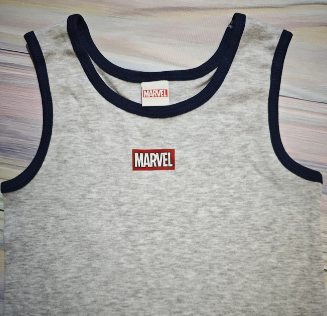 Майка детская для мальчика набор OVS Captain America 7-8 лет (122-128 см) Белая, серая - изображение 3