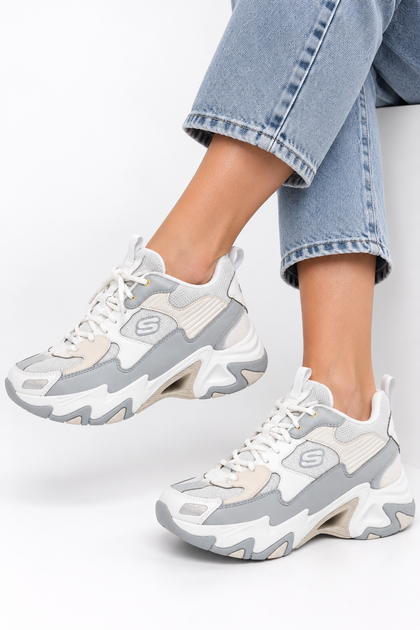 Кроссовки женские Skechers Stamina V3 LD99 серо-белые 38 (24,5 см) (6942104142047) - Фото 8 Кроссовки женские Skechers Stamina V3 LD99 серо-белые 38 (24,5 см) (6942104142047) - изображение 8