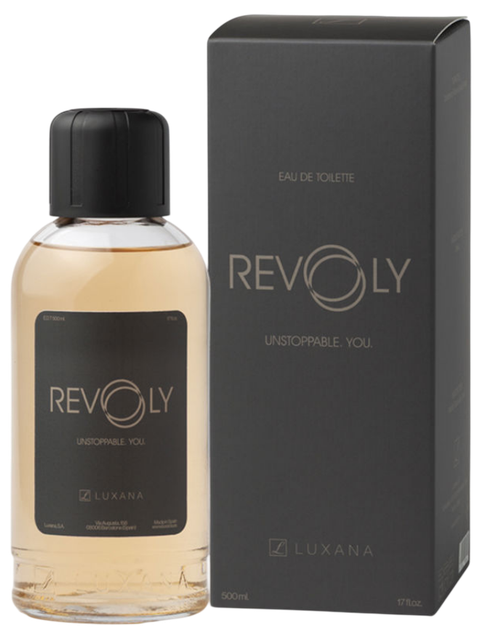 Woda toaletowa unisex Luxana Revoly 500 ml (8414152108040) - Zdjęcie 1 Woda toaletowa unisex Luxana Revoly 500 ml (8414152108040) - obraz 1