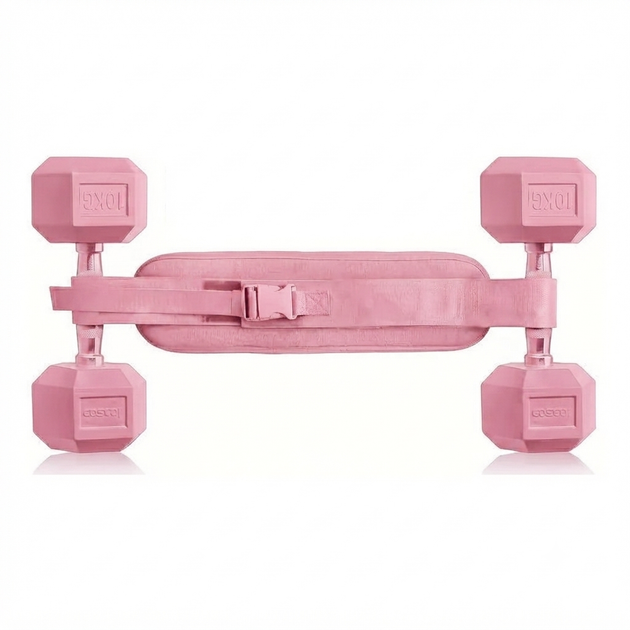 Регулируемый пояс с фиксацией гантелей Hip Belt для силовых тренировок pink - Фото 2 Регулируемый пояс с фиксацией гантелей Hip Belt для силовых тренировок pink - изображение 2